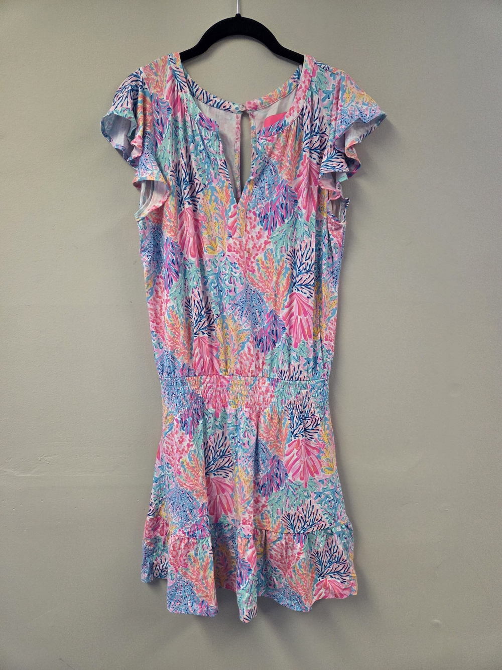 Lilly Pulitzer Pink Multi-Color Tropical Print Romper/dress